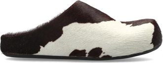 Marni Fussbett Sabot - Dames - Slip ons - Bruin - 35 EU - Leer - Schoenen