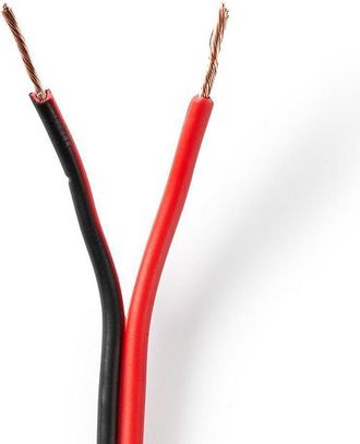 Nedis Cable De Altavoz 2x 075 Mm Acc 1000 Metros Redondo Pvc Rojo Negro Embalsamar