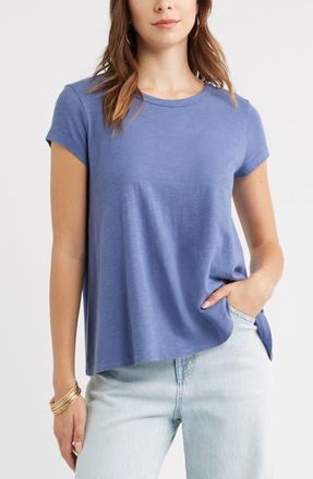 Treasure & Bond Cotton Blend Swing T-Shirt in Blue Indigo at Nordstrom, Size Xx-Small