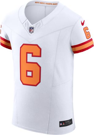 Nike Baker Mayfield Tampa Bay Buccaneers Nike Mens Dri-FIT NFL Elite Jersey in White | 01PG0E868BF-KY2