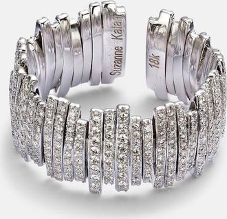 Suzanne Kalan 18kt white gold ring with diamonds