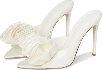 Steve Madden Affinity Womens Sandals Ivory Satin Pearl : 6.5 M, Synthetic