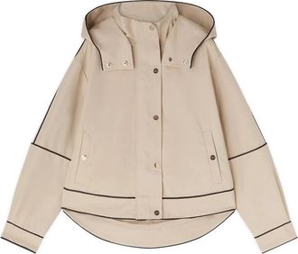 Motivi Korte Parka in Technisch Katoen - Dames - Zomerjassen - Beige - XS - Katoen - Jassen