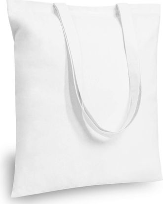 Generic Affordable Cotton Tote Bags, Lightweight and Medium-Duty Reusable Shopping Totes, Ideal for DIY Projects, Branding, Promotions, Gifts, and Events(Whit