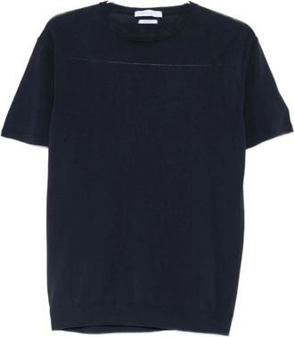 Daniele Fiesoli T-Shirts, male, Blue, Size: 2XL Round-Neck Short-Sleeve Cotton T-Shirt