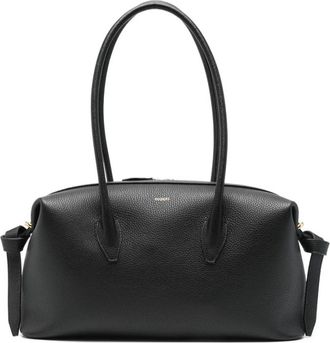 Yuzefi Ladies BRIOCHE DUFFLE LEATHER BLACK