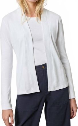 Lilla P Classic 1X1 Cardigan - Plus In White