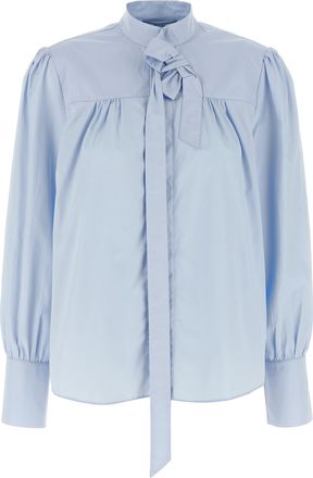 Prada Blue Cotton Womens Blouse
