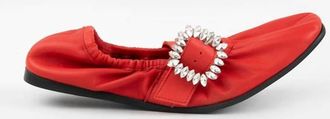 Free People Womens Ursa Gemini Ballet Flats In Red Leather