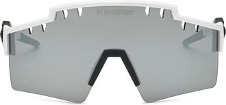 Plein Sport Tiger Frame Zonnebril - Heren - Zonnebrillen - Grijs - ONE Size - Leer - Accessoires