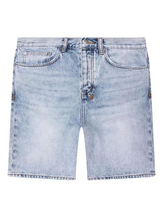 Ksubi Anti K Bunker cross-stitch denim shorts - Blue