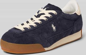 Polo Ralph Lauren Low Top Sneaker aus echtem Veloursleder Modell HESTER in Dunkelblau, Gr&ouml;&szlig;e 39,5