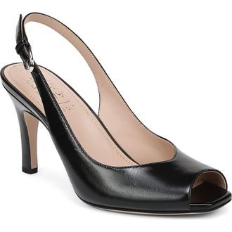 Naturalizer Alexa Peep Toe Slingback Pump in Black at Nordstrom, Size 5.5