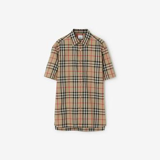 Burberry Regular Fit Check Cotton Shirt
