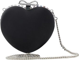 Self Portrait Womens Clutch Bag Heart-Shaped Multicolour Polyester