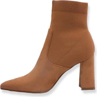 Steve Madden Enkellaarsjes - Dames - Laarzen met Hak - Bruin - 38 1/2 EU - Schoenen