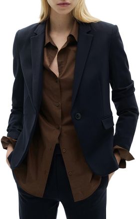 Mango Slim Fit Suit Jacket in Black at Nordstrom, Size 4