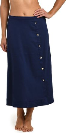 La Blanca Harbor Breeze Midi Cover-Up Skirt in Indigo at Nordstrom, Size X-Large