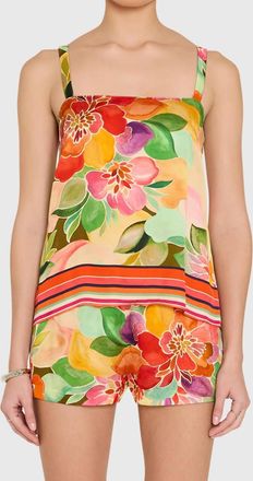 Amanda Uprichard Keyshia Top In Dominica Scarf Print