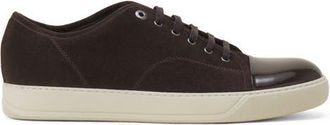 Lanvin Dbb1 Patent Leather And Suede Sneakers in Brown at Nordstrom, Size 13