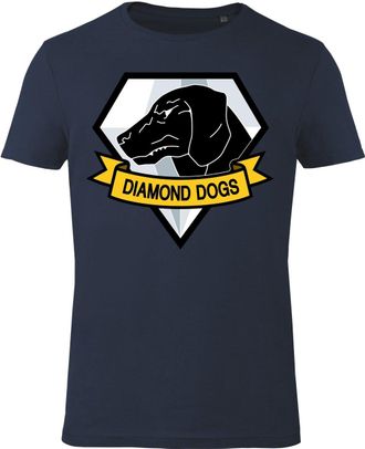 GoZoo Metal Gear Solid Men Short Sleeve T-Shirt - Blue - S