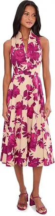 Calvin Klein Sleeveless Floral Scuba Aline Womens Dress Cashew : 14, Polyester/Spandex