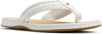 Sperry Top-Sider Seafish 3 Perforated Flip Flop in White at Nordstrom, Size 7.5
