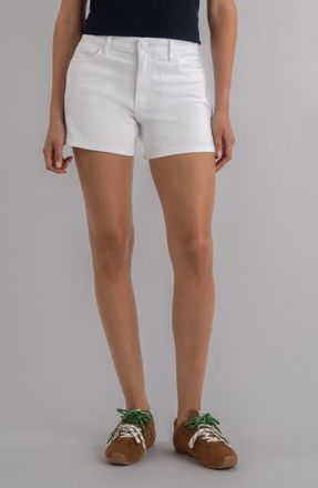 Kut from the Kloth Jane High Waist Denim Shorts in Optic White at Nordstrom, Size 00