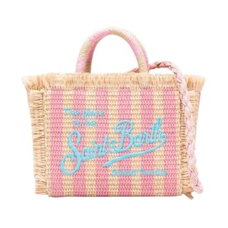 MC2 Saint Barth Handbags, female, Multicolor, Size: ONE SIZE Stripes V 21 Emb Mini Bag