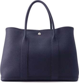 Herm&egrave;s Blue Indigo Negonda Leather Tote Bag (Pre-Owned)