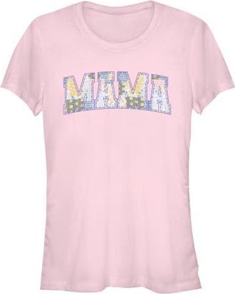 Disney Juniors Disney Mama Collegiate Fabric Pattern T Shirt in Light Pink at Nordstrom, Size Xx-Large