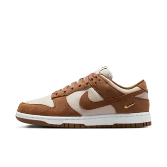 Nike Womens Dunk Low Suede Shoes in Brown | IO4244-200