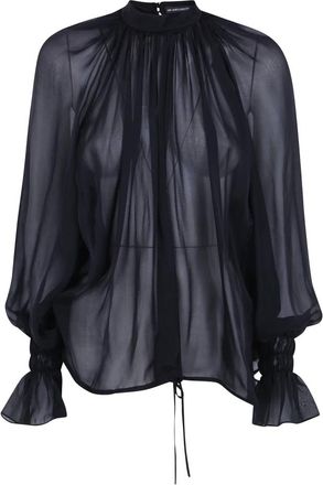 Ann Demeulemeester Celin Balloon Top With Drawstrings - Blouses & Shirts - Mujer - Negro - L