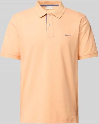 GANT Regular Fit Poloshirt mit Label-Stitching in Orange, Größe 5XL
