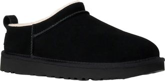 UGG Mens Slippers Classic Micro Black Upper: Leather; Outsole: Eva Flat Shoes