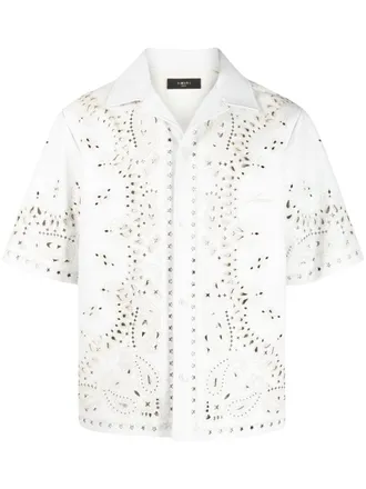 Amiri Camicia traforata - Bianco
