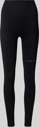 Born Living Yoga Skinny Fit Leggings mit Label-Print Modell Yami in Black, Gr&ouml;&szlig;e S