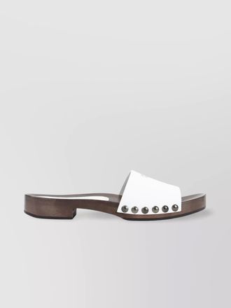 Miu Miu leather clogs