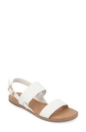 Journee Collection Lavine Sandal - Wide Width in White at Nordstrom Rack, Size 7.5
