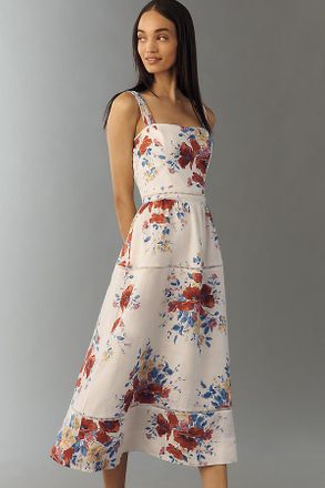 Reformation Everett 100% Linen Midi Dress