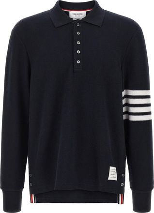 Thom Browne Blue Cotton Polo Mens Shirt