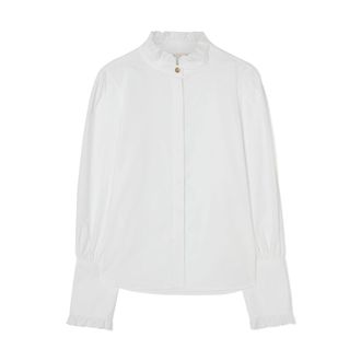 Busnel Maira Blouse - Dames - Overhemden - Wit - XS - Katoen - Overhemden