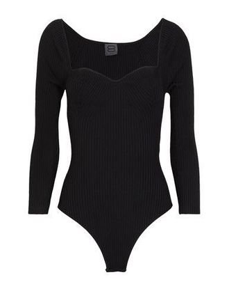 8 by YOOX RIB HEART NECK KNIT BODYSUIT