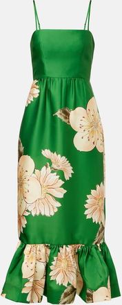 Alemais Alémais Abito midi Sage con stampa floreale