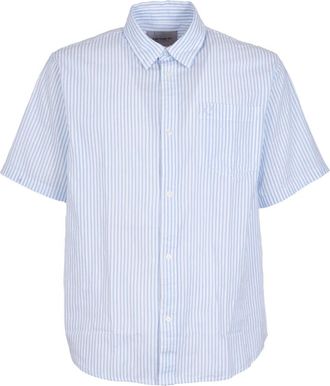 Carhartt Work in Progress Carhartt Wip, Short Sleeve Shirts, male, Blue, Size: L Phelps Shirt for Men