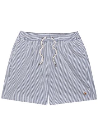 Polo Ralph Lauren Traveller Striped Seersucker Swim Shorts - Blue - XL