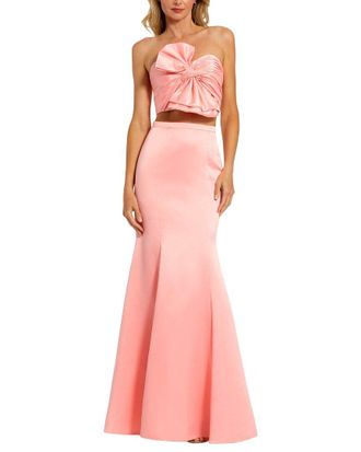 Mac Duggal 2pc Strapless Bow Top & Mermaid Skirt Set