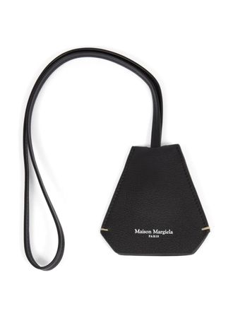 Maison Margiela leather keyring - unisex - Calf Leather - One Size - Black