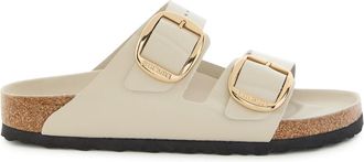 Birkenstock Arizona Patent Leather Sliders - White - 39 (IT39/ UK6)