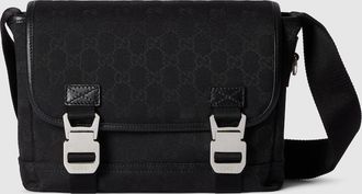 Gucci GG Canvas Small Crossbody Bag, Black, GG Canvas